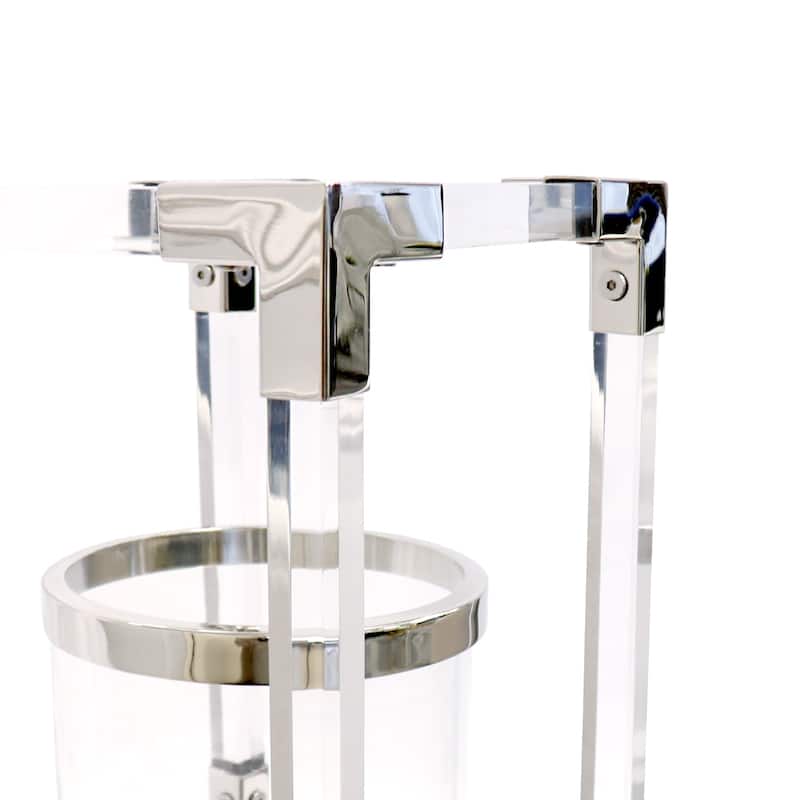 Pasargad Home Soren Stainless Steel & Lucite Lantern