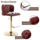 preview thumbnail 48 of 109, Modern Upholstered Swivel Adjusatble Height Leather Barstools Set of 6