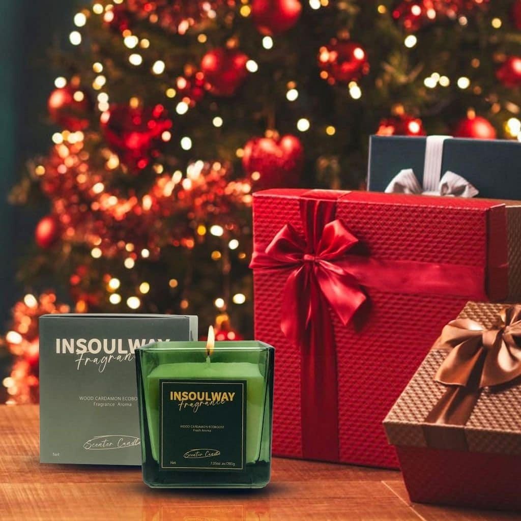 8oz Fancy Cardamon Scented Fancy Candle in Glass Jar