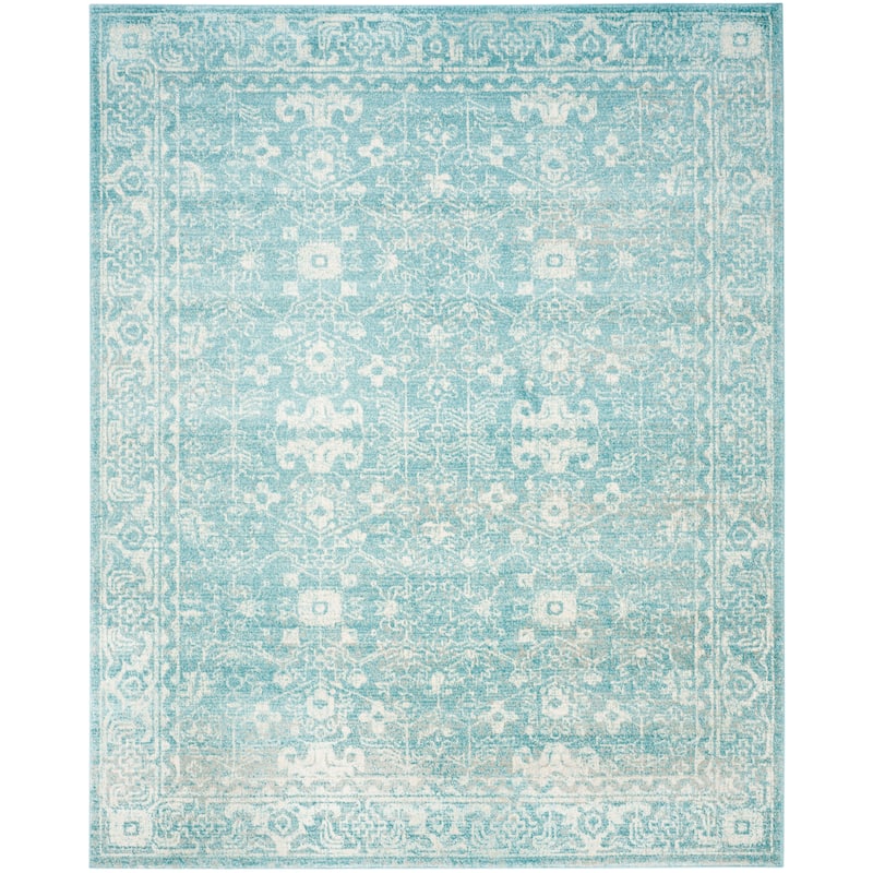 SAFAVIEH, Evoke Karola Vintage Boho Rug - 8' x 10' - Light Blue/Ivory