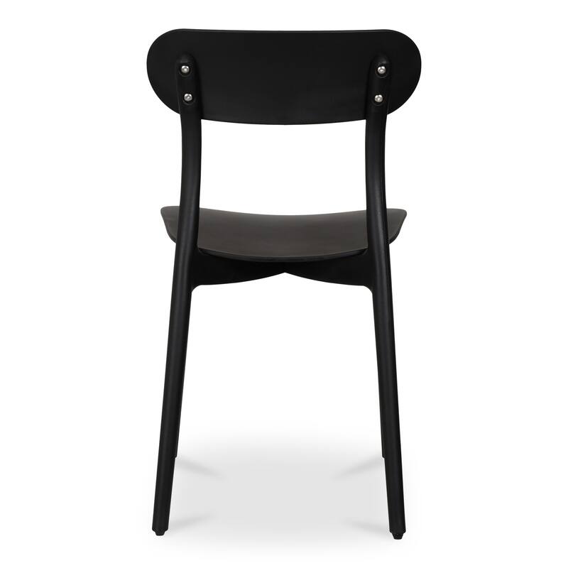 NADAAL STUDIOS Vance, Patio Dining Chairs, Black, Set of Two - 16.75 X 20.5 X 31