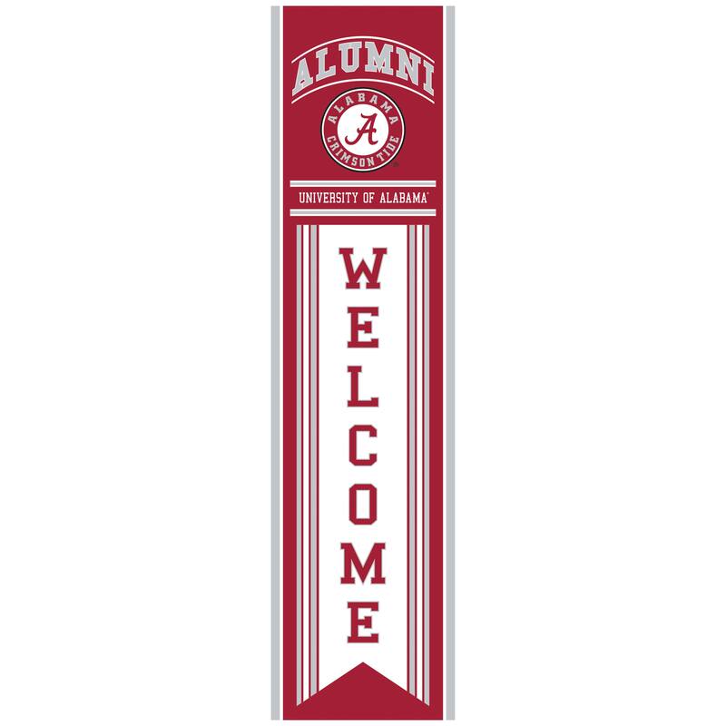 47" Porch Leaner Welcome Wall Sign, University of Alabama - White