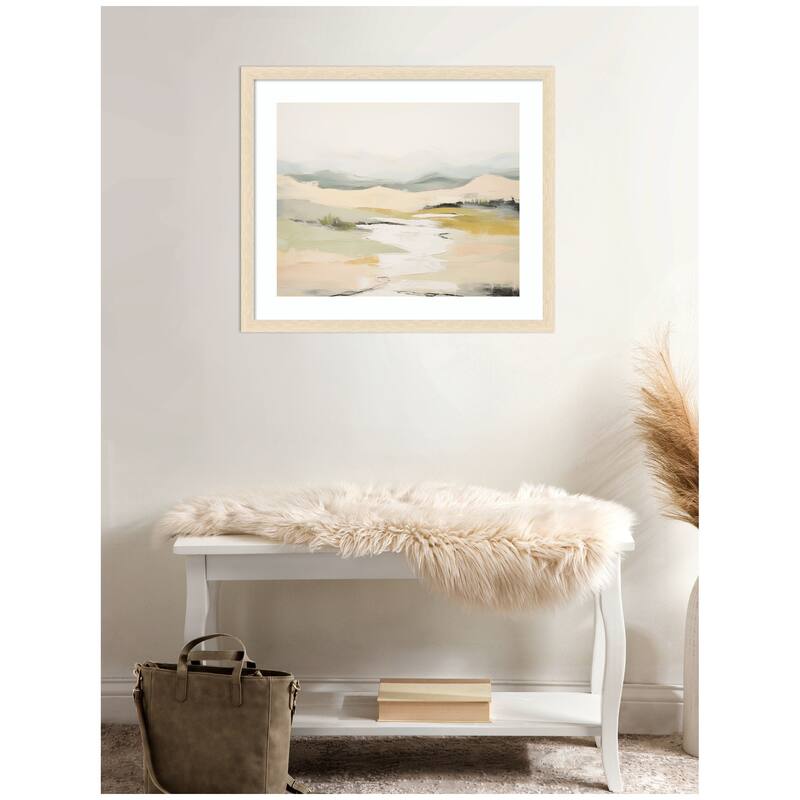 Kate and Laurel Tranquil Landscape No. 1 by Amy Lighthall Framed Wall Art Print
