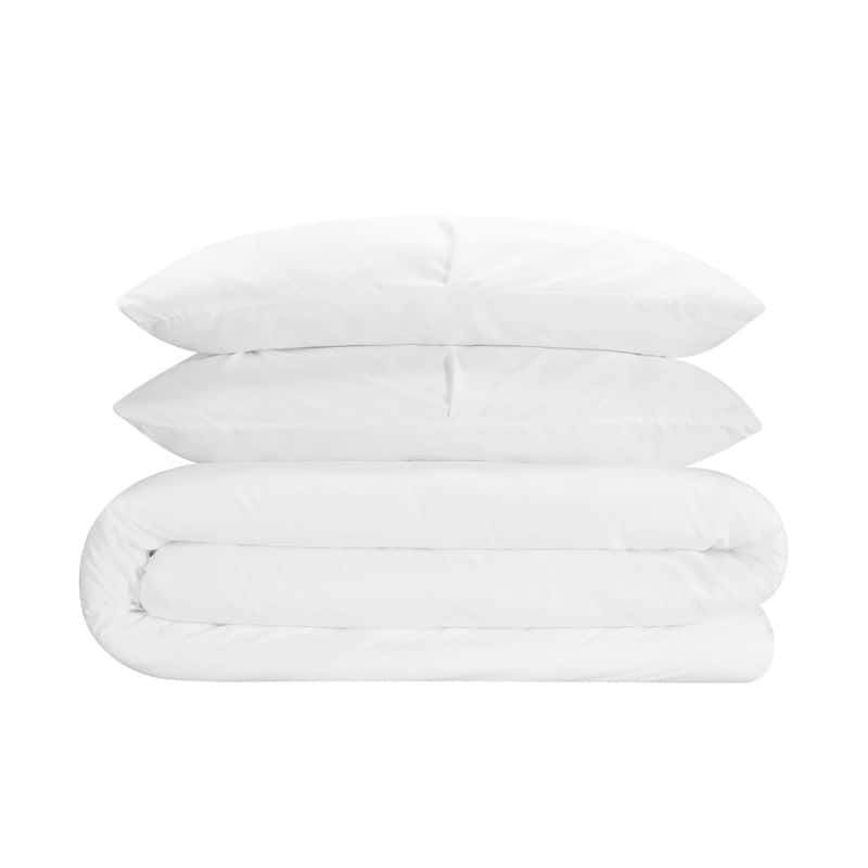 Serta Simply Clean Antimicrobial Pleated 3 Piece Duvet Set