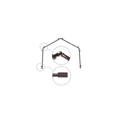 Adjustable Curtain Rod Set - Telescoping Rods 20-72 Inch, Finials, Double Rod Option, Cocoa Finish - M