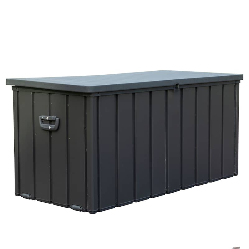 120 Gallon Outdoor Storage Deck Box, Large Patio Waterproof Storage Bin