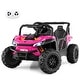 preview thumbnail 2 of 31, Costway 12V Kids Ride on Truck with Parental Remote 3 Speeds & Reverse - See Details Pink