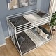preview thumbnail 10 of 21, Furniture of America Jackson Modern Metal Twin over Full Low Profile Bunk Bed with Reversible Ladder