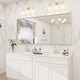 preview thumbnail 122 of 192, KIOTEE Modern Metal Frame Wall Mounted Bathroom Vanity Mirror with 5-year warranty 60x28 - Gold