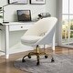 preview thumbnail 27 of 79, Ramona Modern Velvet Height Adjustable 360 Swivel Task Chair with Metal Base by HULALA HOME Ivory