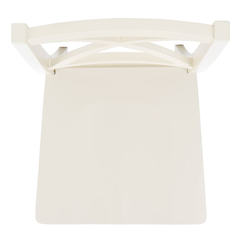 SAFAVIEH Silio White X Back Dining Chair (Set of 2) - 17"W x 20"D x 37"H