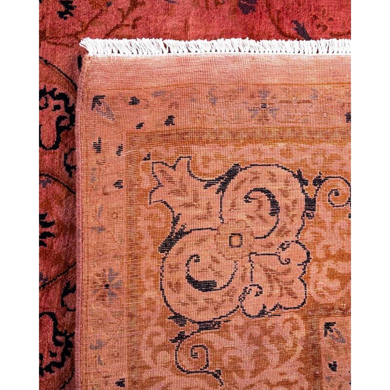 Contemporary Overdyed Wool Hand Knotted Area Rug - 5' 10" x 9' 5"