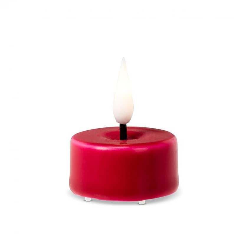 Set Of 6 Red Led Tealight Candle