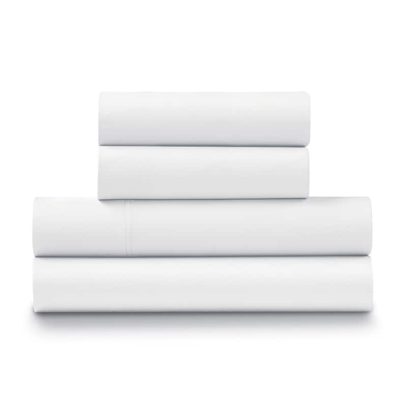 1200 Thread Count 100% Cotton Sateen Deep Pocket 4-piece Sheet Set - White - California King