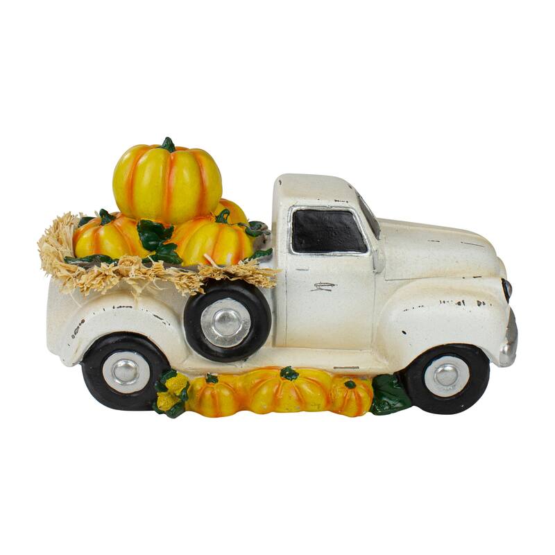 Truck Full of Pumpkins and Hay Thanksgiving Decoration - 11.25"