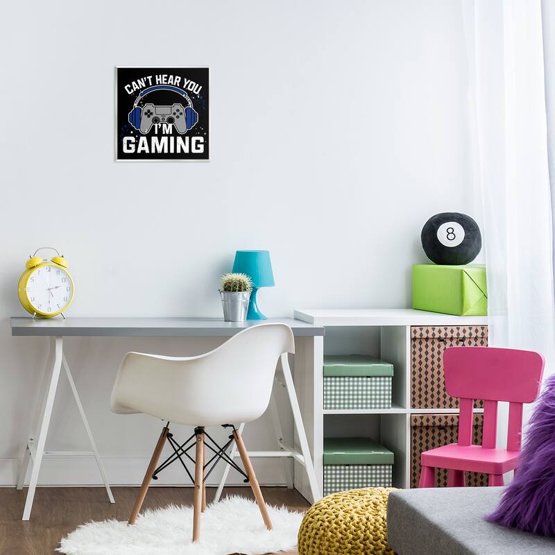 Stupell Can't Hear You Gaming Wall Plaque Art Design By Kim Allen