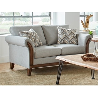Maja Platinum Upholstered Flared Arms Loveseat