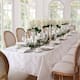 Elrene Barcelona Damask Elegant Fabric Tablecloth - 60" w x 102" l - White