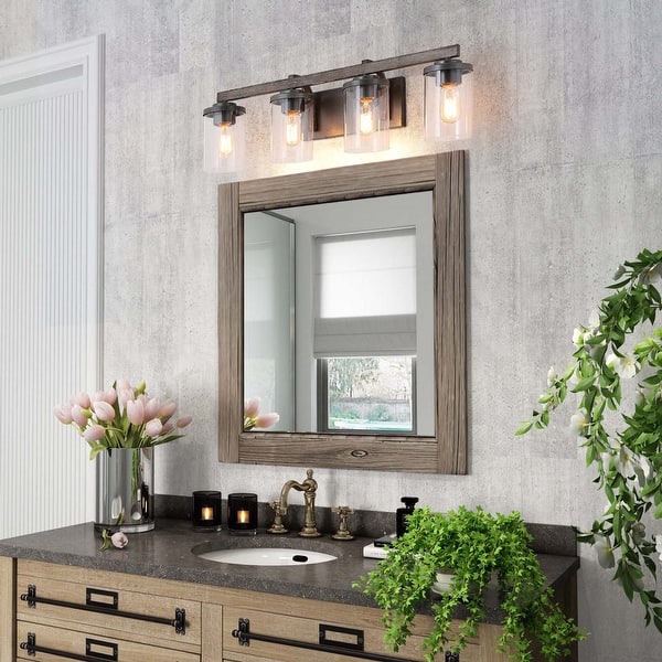 Makkovik Rustic Clear Glass Vanity Light By Havenside Home Overstock 28582927