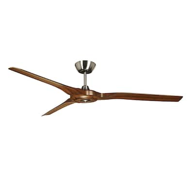 Radical 60-inch Satin Nickel DC Motor Ceiling Fan