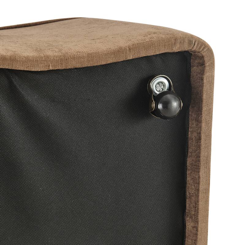 NPD Furniture Morraine Chenille Dining Chair with Casters