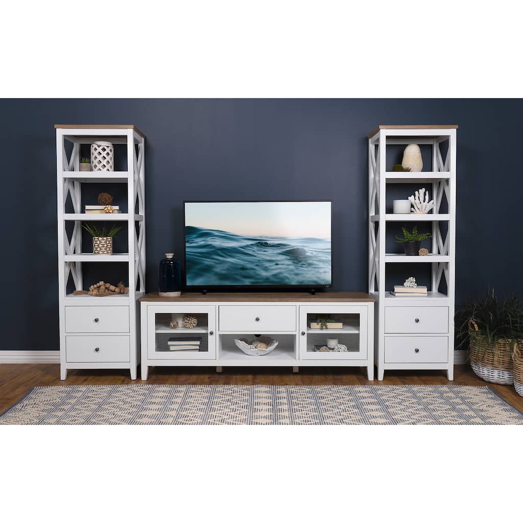 Hollis 3-piece 67-inch TV Stand Entertainment Center White