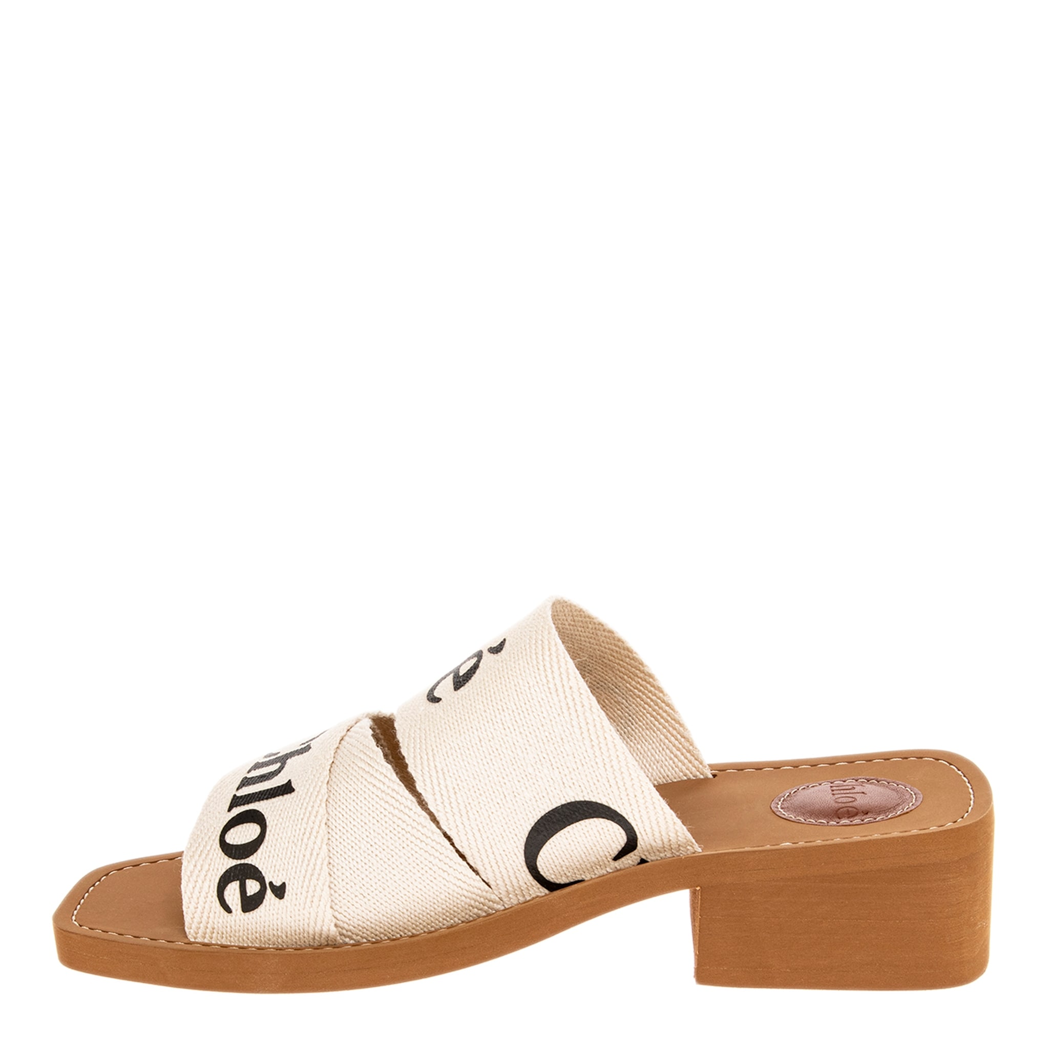 Chloe Woody Heeled Mules - Overstock - 43842022
