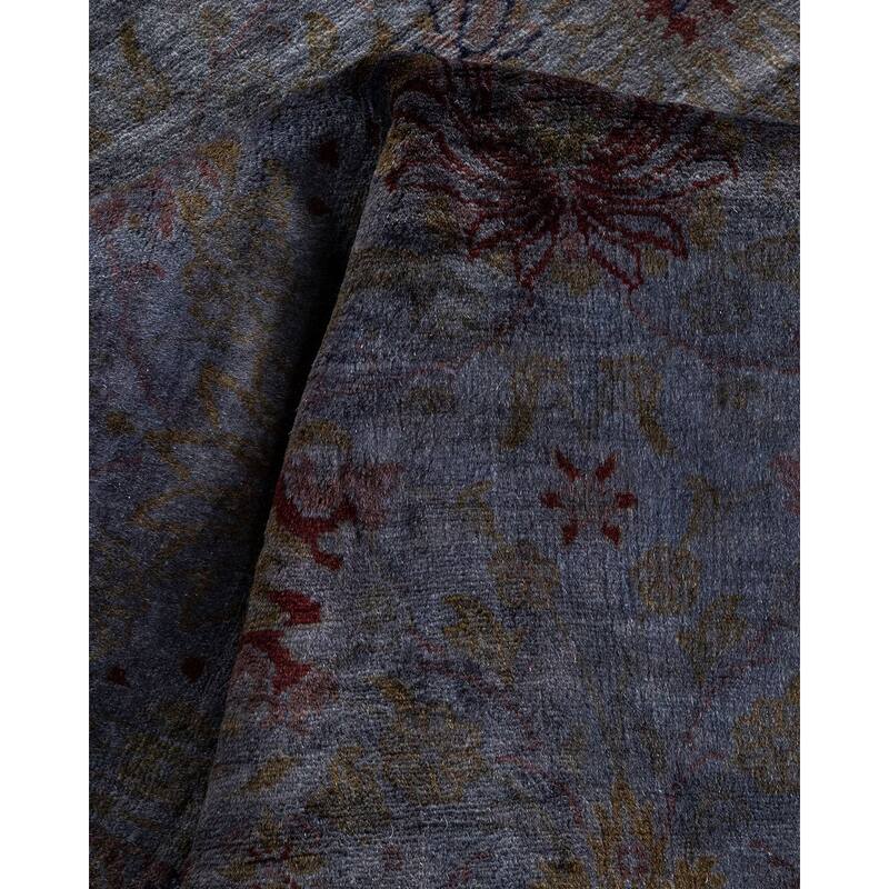 Overton Hand Knotted Wool Vintage Inspired Modern Contemporary Overdyed Gray Area Rug - 3' 1" x 5' 1"