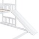 preview thumbnail 16 of 16, Twin Over Full Bunk Bed with Slide,House Bed with Slide