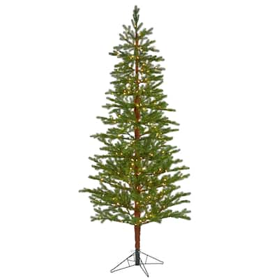 7.5ft. Fir Artificial Christmas Tree with 350 Clear Warm LED Lights and 280 Branches - Elegant Holiday X-Mas Glow