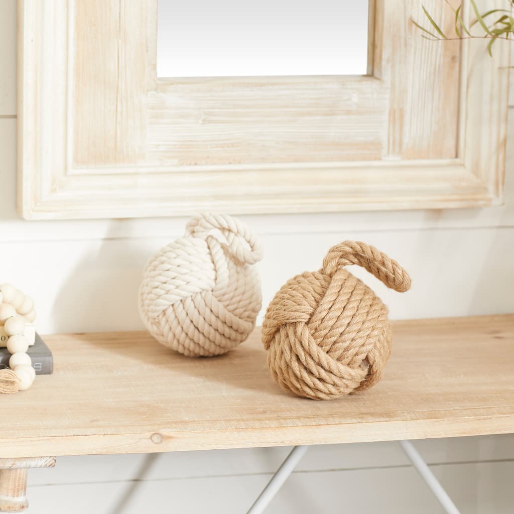 Multi Jute Rope Ball Door Stopper (Set of 2)