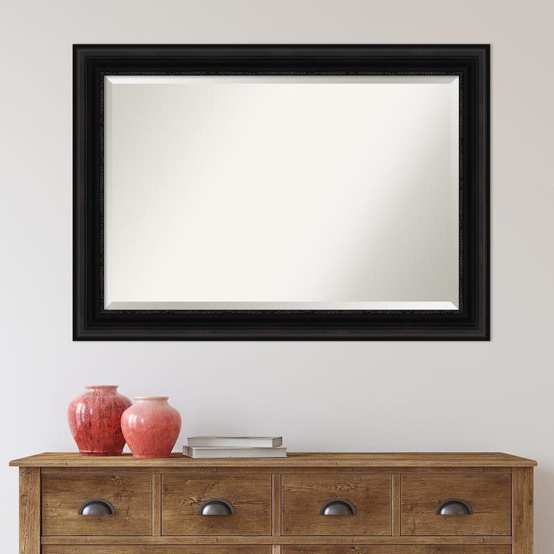 Beveled Bathroom Wall Mirror - Parlor Black Frame - Parlor Black
