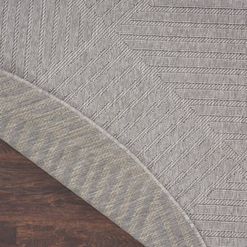 Nourison Palamos Textured Geometric Stripes Indoor/ Outdoor Area Rug
