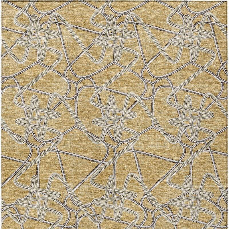 HomeRoots Geometric Contemporary Rectangle Outdoor Rug