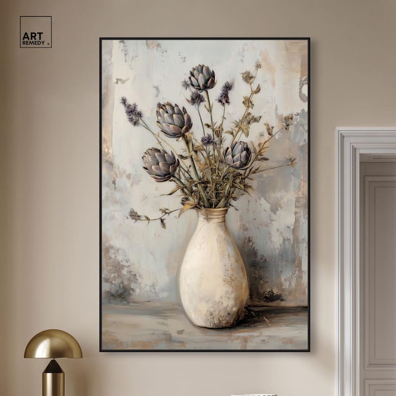 Artichoke Glory Canvas by Art Remedy
