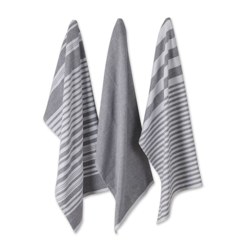 Asst Barn Red French Terry Dishtowel Set/3
