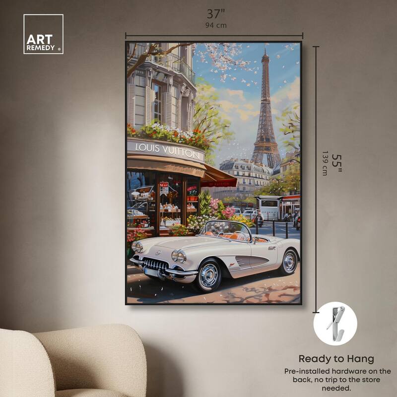 A View of Paris from the Car Canvas by Art Remedy