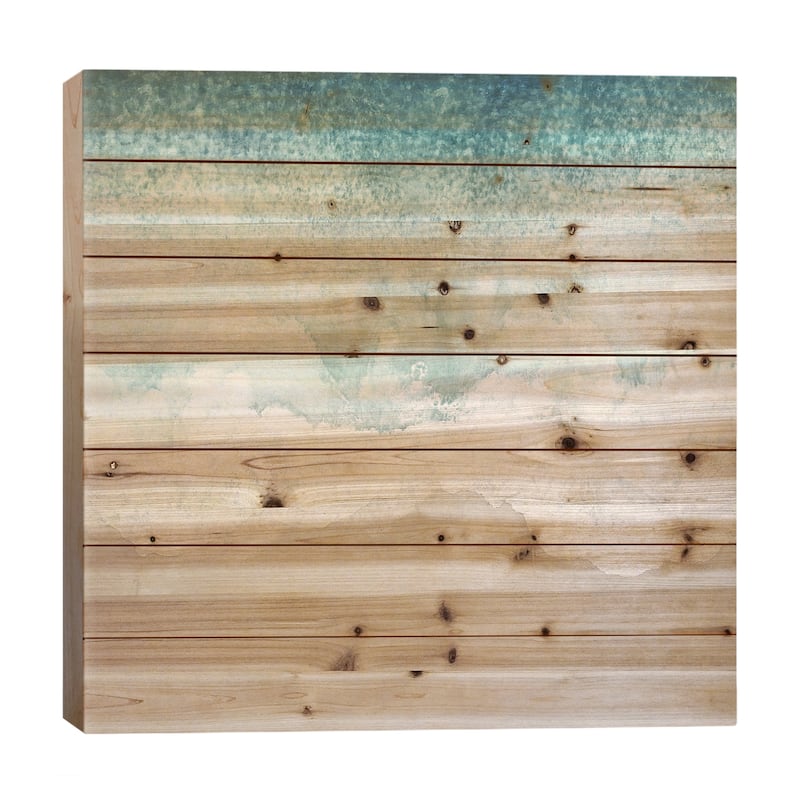 Ocean Waves II Print On Wood by Maggie Olsen - Multi-Color - 26x26x1.5