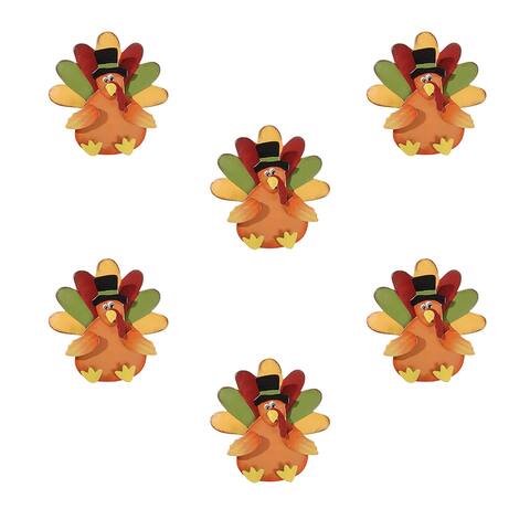 Turkey Napkin Ring Set of 6 - Set of 6