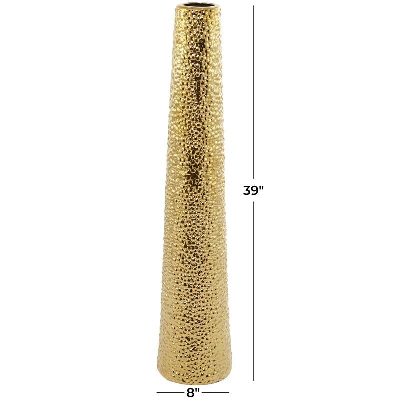 Minimalist Ceramic Modern Tall Vase with Bubble Texture - Silver, Black, Gold, White