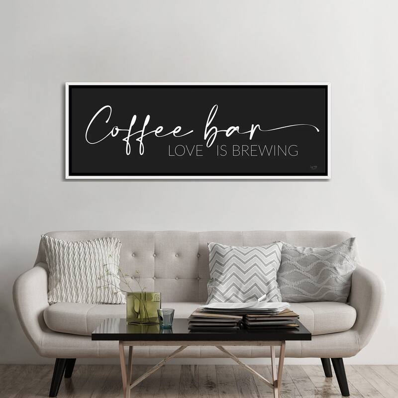 iCanvas "Coffee Bar" by Lux Me Designs Framed