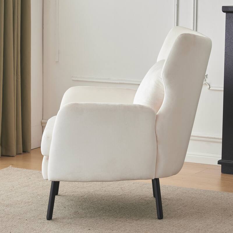 32" Wing Back Velvet Accent Chair