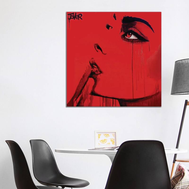 iCanvas "Never Know (red)" by Loui Jover Canvas Print - 37x37x1.5