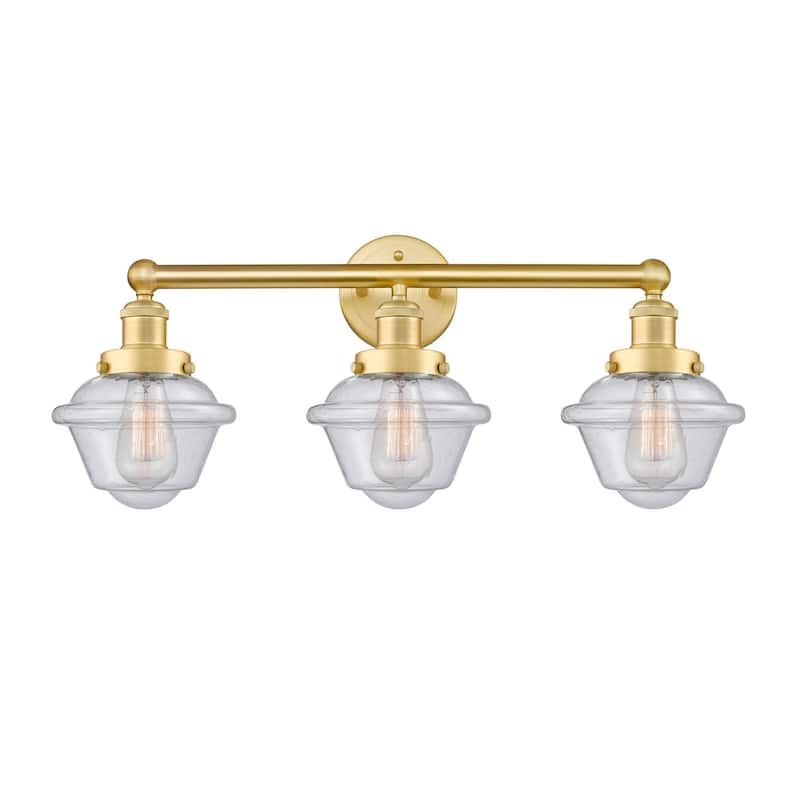 Innovations Lighting 616-3W-10-25 Oxford Vanity Oxford 3 Light 25" - Satin Gold / Seedy