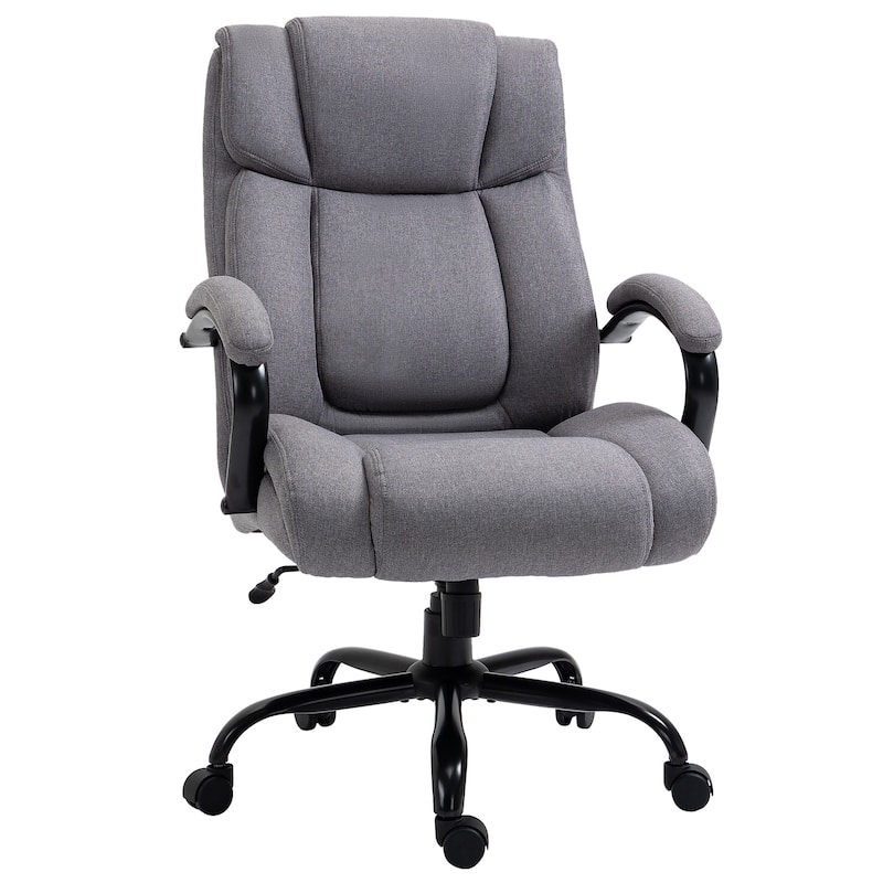 Vinsetto Big and Tall Executive Office Chair High Back Computer Desk Chair Ergonomic Swivel Chair with Linen Fabric