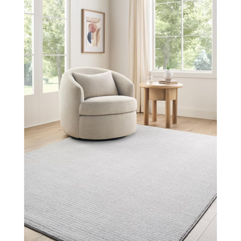 Livabliss Maribor Modern & Contemporary Area Rug - Charcoal - 5'3" x 7'