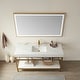 preview thumbnail 3 of 6, Funes 48" Single Vanity, Metal Support with Stone Top and Mirror - 48''x22''