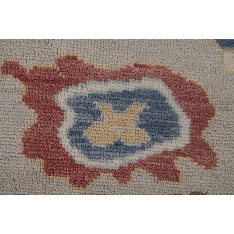 All-Over Oushak Indian Area Rug Handmade Wool Carpet - 7'11"x 9'11"
