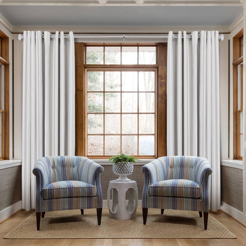 UTOPIA ALLEY Wall Mounted 3/4 Inch Curtain Rod - Adjustable Drapery Rods, Bedroom & Living Room Decorative Curtain Rods