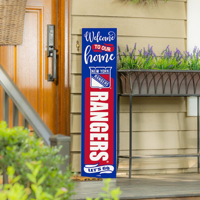 47" Double Sided Seasonal Porch Leaner, New York Rangers - 47" x 11.25"